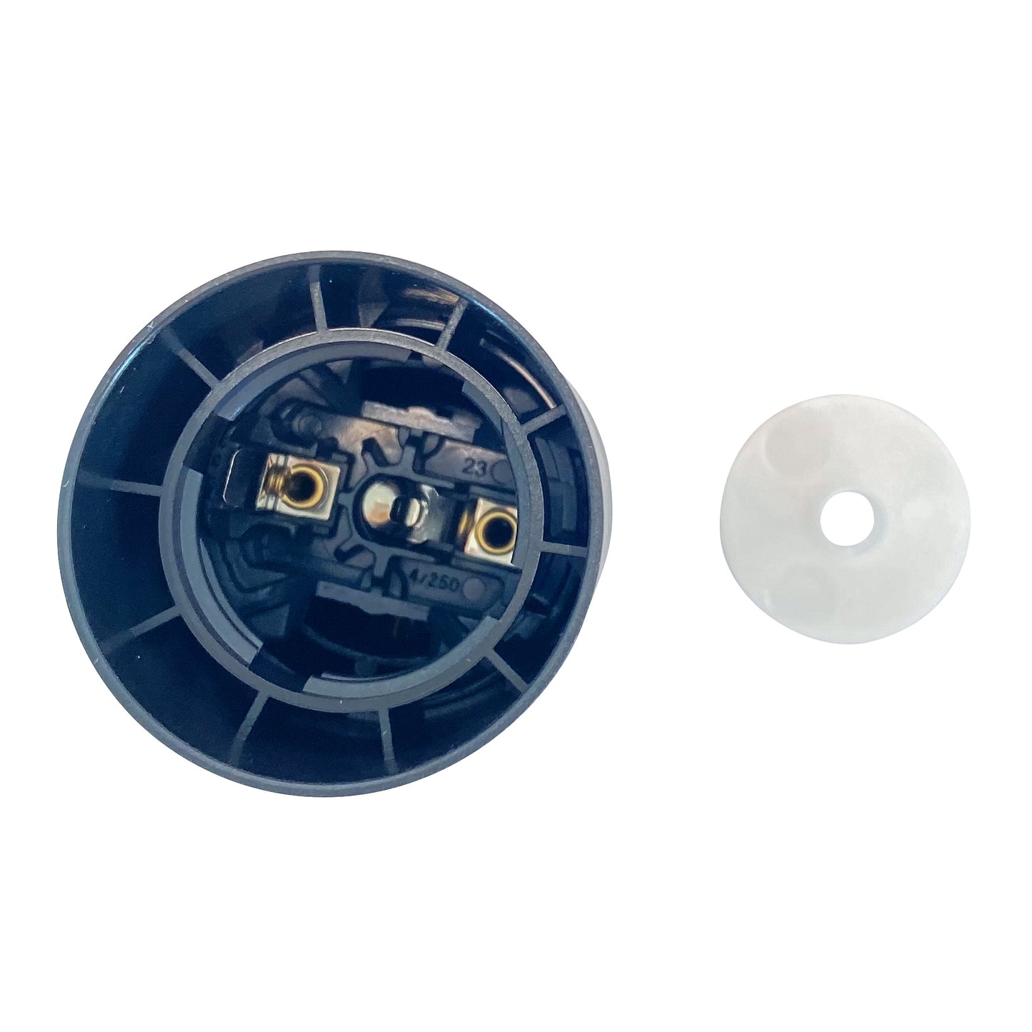 Lamphållare E27 slät svart med isolersats