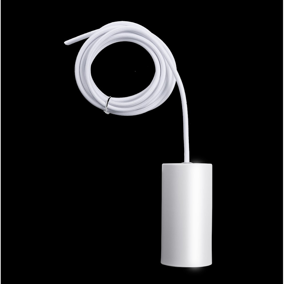 Pendant 3m white textile cable E27
