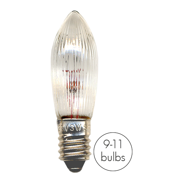 Topplampa klar 23V för 9-11 ljus 3-pack E10