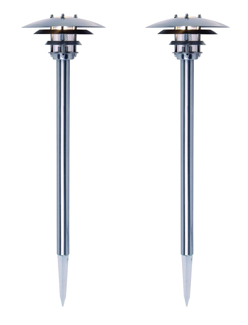 Stolplykta 2-pack Sunny stål 1,3W 80lm 2700K 45cm hög