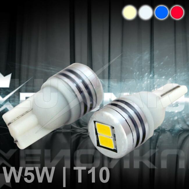 LED fordonslampa 2-pack 0,7W rd T10 (W5W)