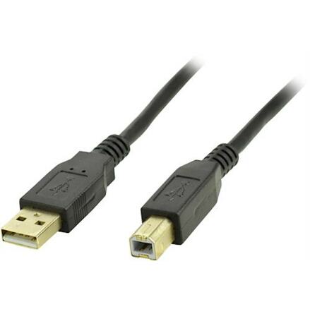 Deltaco USB 2.0 kabel Typ A hane till Typ B hane 2m svart