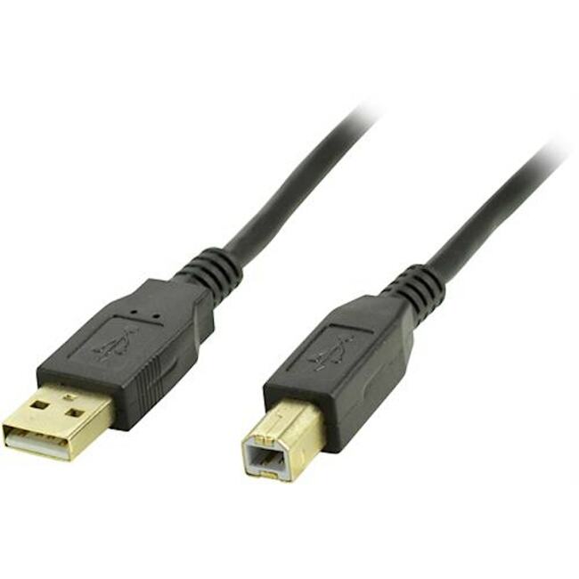 Deltaco USB 2.0 kabel Typ A hane till Typ B hane 2m svart