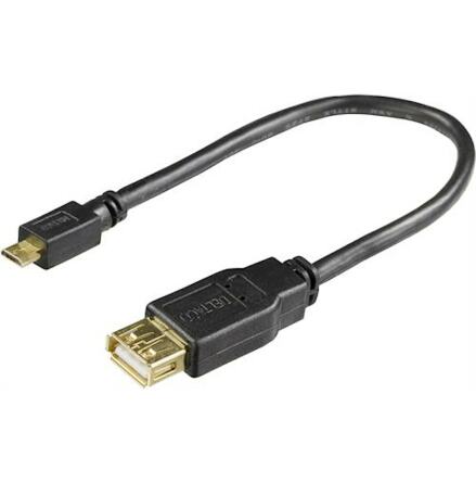 DELTACO USB-adapter Typ A hona - Typ Micro B hane