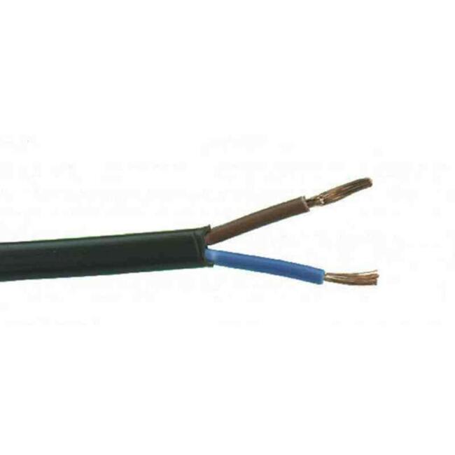 Kabel SKX 2x0,75 lampsladd oval svart 5m