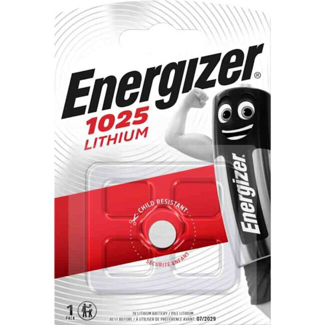 Energizer batteri CR1025, litium, knappcell