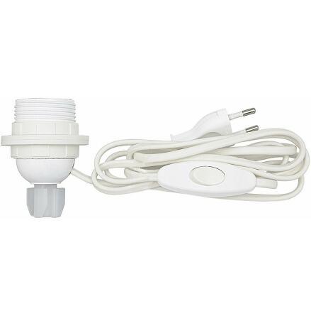 Lamphållare med sladdställ för flaska vit ringar E27