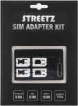 STREETZ SIM-kortsadapter kit fr standard/micro/nano-sim, svart