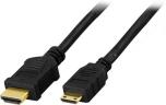 Deltaco HDMI kabel typ A ha - Mini HDMI ha 2m svart