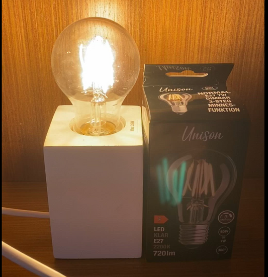 3-stegs dimbar lampa smart ljusreglering utan extra dimmer