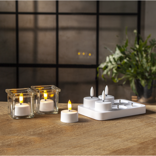 LED Värmeljus 6-pack Flamme Charge USB