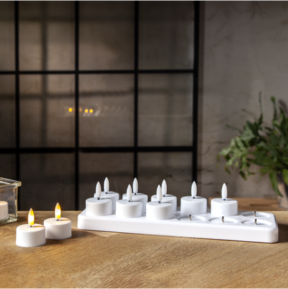 LED Värmeljus 12-pack Flamme Charge USB