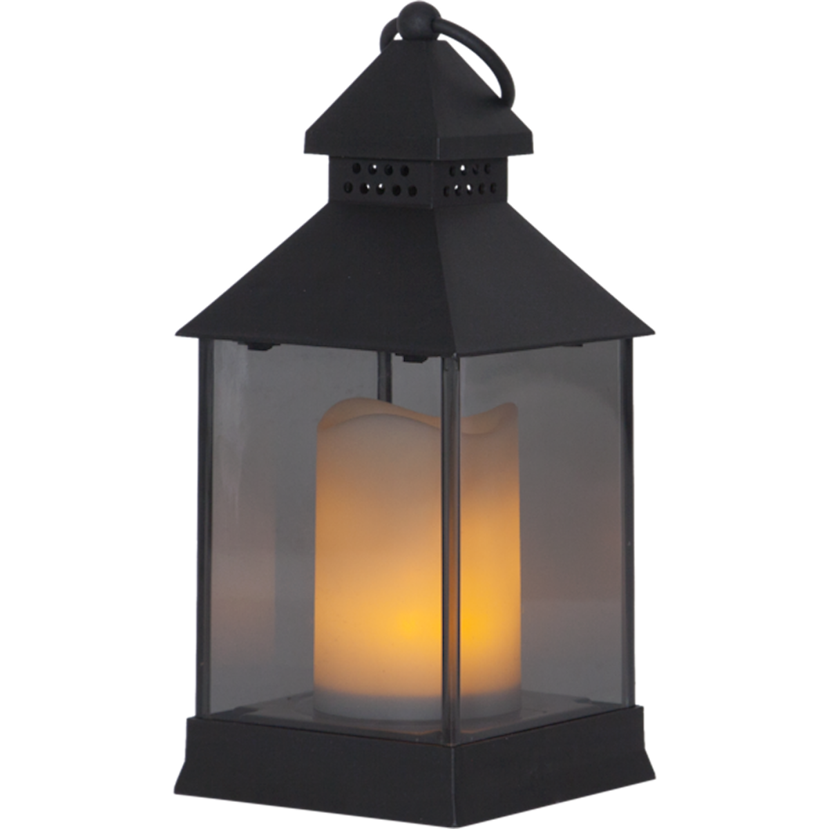 Lykta flame lantern 25cm hög med timer