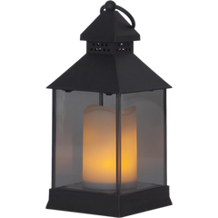 Lykta flame lantern 25cm hög med timer