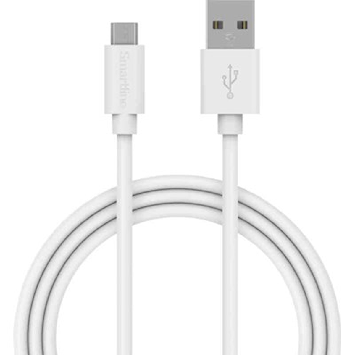 Smartline, ladd och synkkabel,  Micro USB,  vit, 2 m