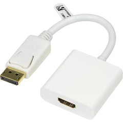 Deltaco DisplayPort till HDMI-adapter med ljud 0,2m vit