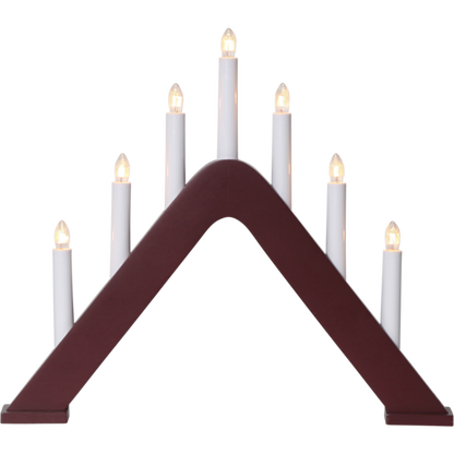 Ljusstake Jarve röd rund 7 ljus 36cm hög