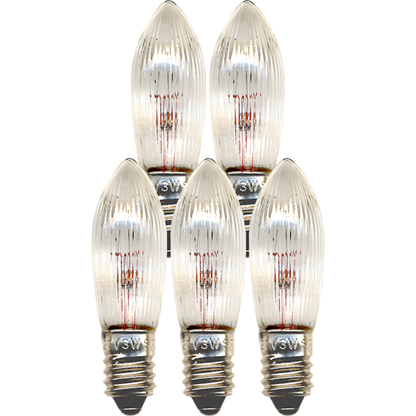 Topplampa 5-pack 55V glödljus E10