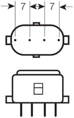 PLS-E kompaktlysrör 11W 4-pin 2700K 2G7