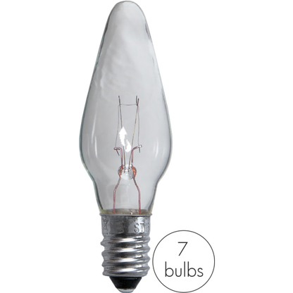 Reservlampa klar 3-pack 34V för 7 ljus E10
