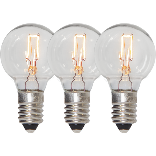 Reservlampa 3-pack glob 55V 3W E10