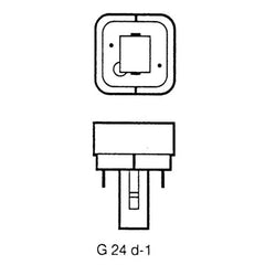 KOMPAKTLYSRÖR 10W G24D-1 4-STAV 2PIN INTERN