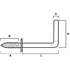 Flänskrok 374 8-pack 2,3x13mm