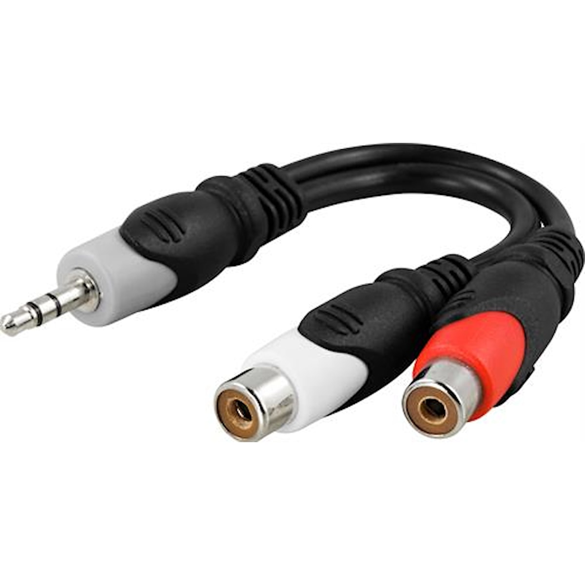 Deltaco multimedia-adapter 3,5mm ha till 2xRCA ho