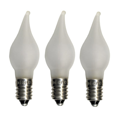 Lampa ljusstake LED låga frost 3-pack E10