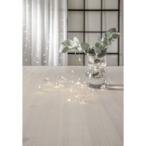 Ljusslinga Dew Drop 40 LED 4m batteridiven timer