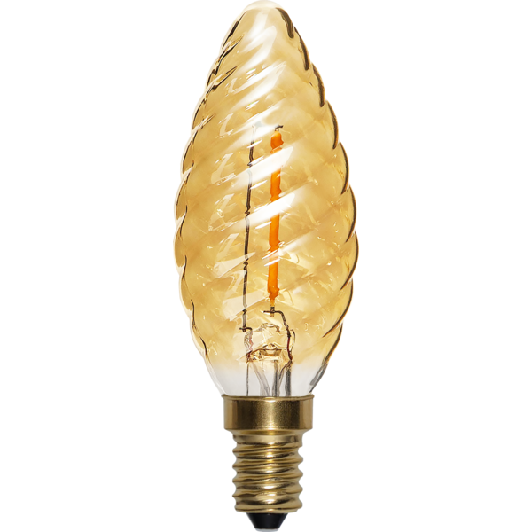 LED vridet kronljus amber softglow 0,8W 70lm 2100K E14