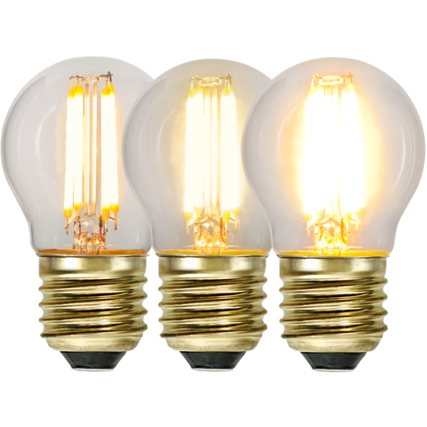 LED litet klot softglow 3-steg minne 4W 400lm 2100K E27