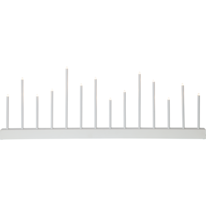Ljusstake Echo vit-grå 14 ljus 27cm hög