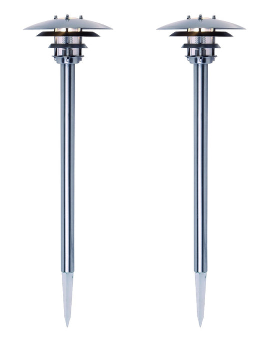 Stolplykta 2-pack Sunny stål 1,3W 80lm 2700K 45cm hög