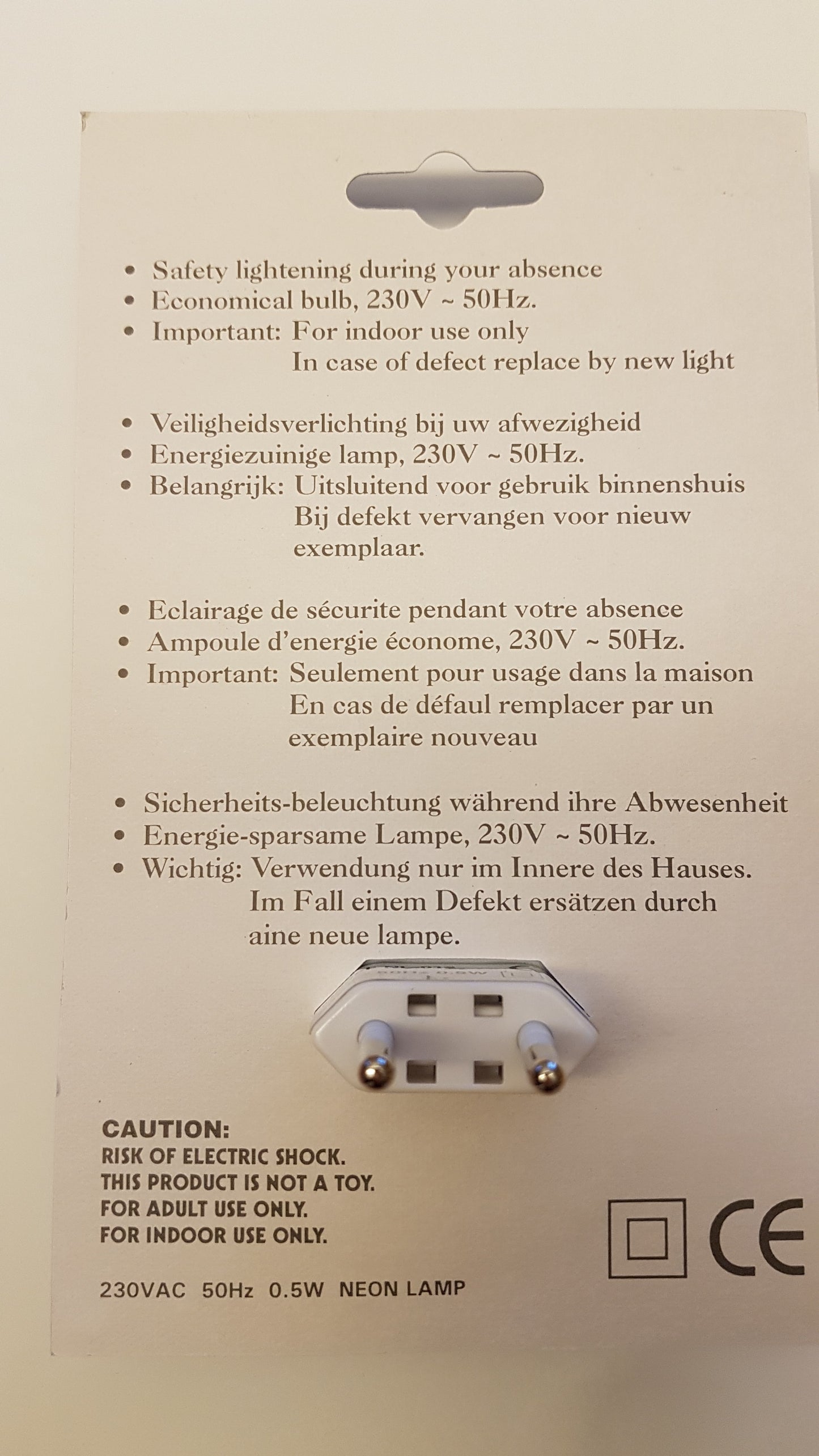 Ljusplugg nattlampa