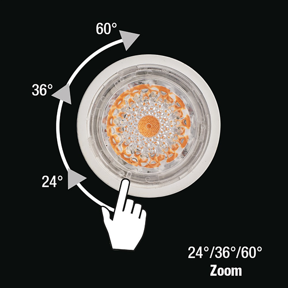 LED PAR16 24-60° 7W 70-480lm 3000K 3-steg minne GU10