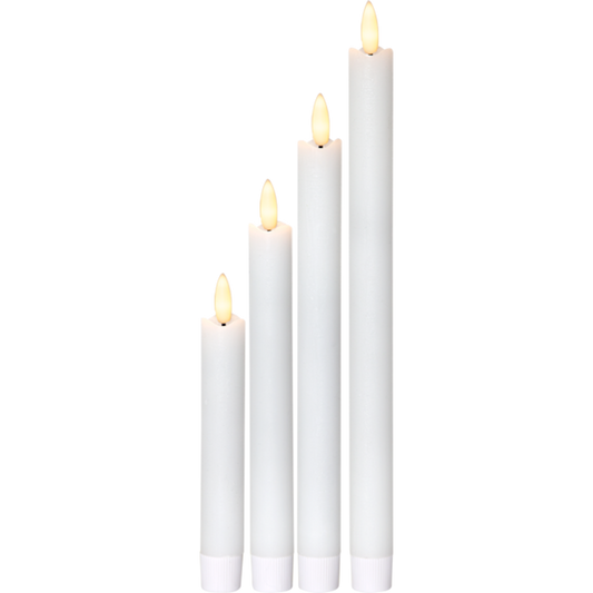 LED antikljus Flamme 4 st 16-28cm med timer