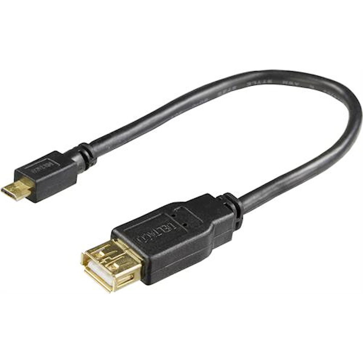 DELTACO USB-adapter Typ A hona - Typ Micro B hane