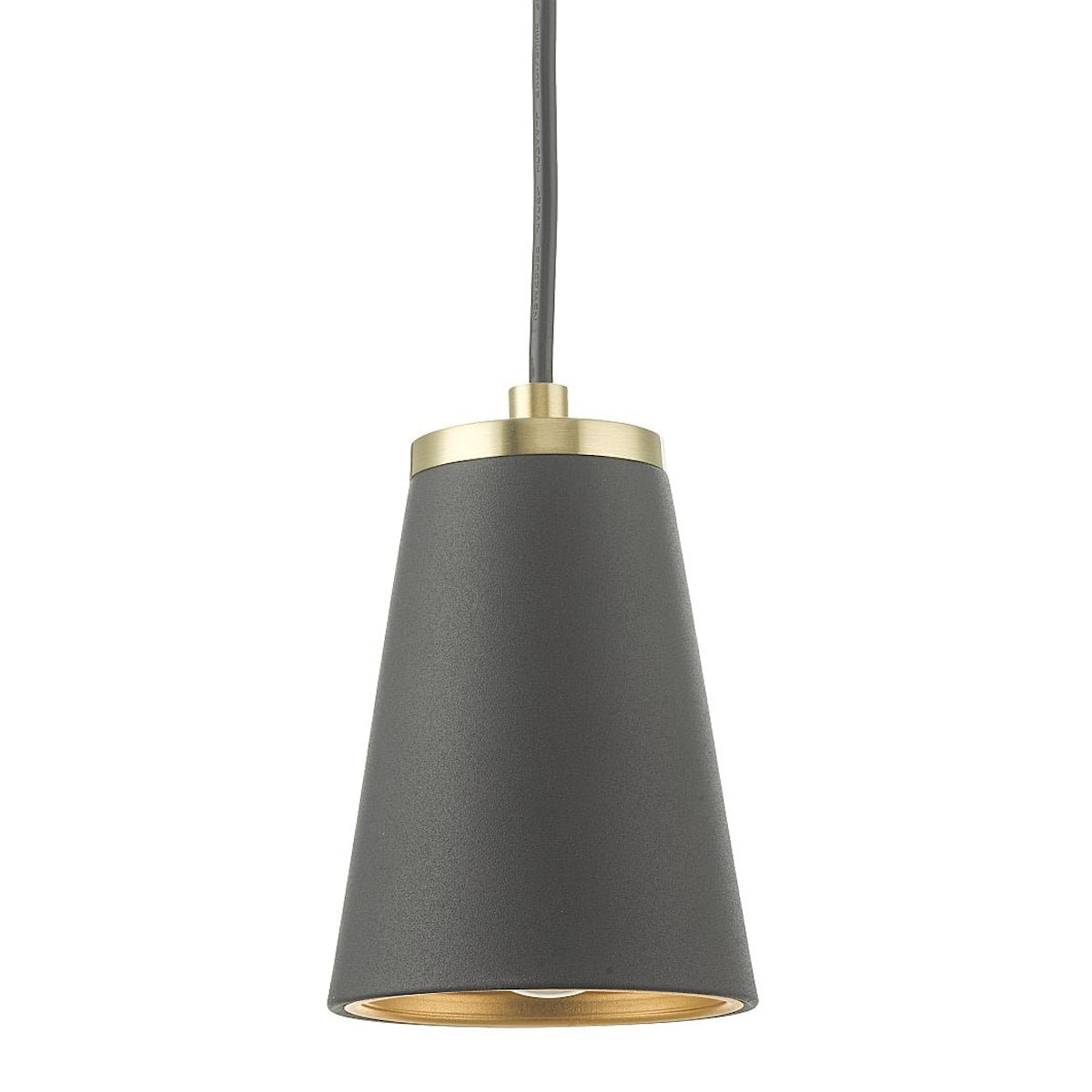 Oriva fönsterlampa Cone svart-guld 14cm hög