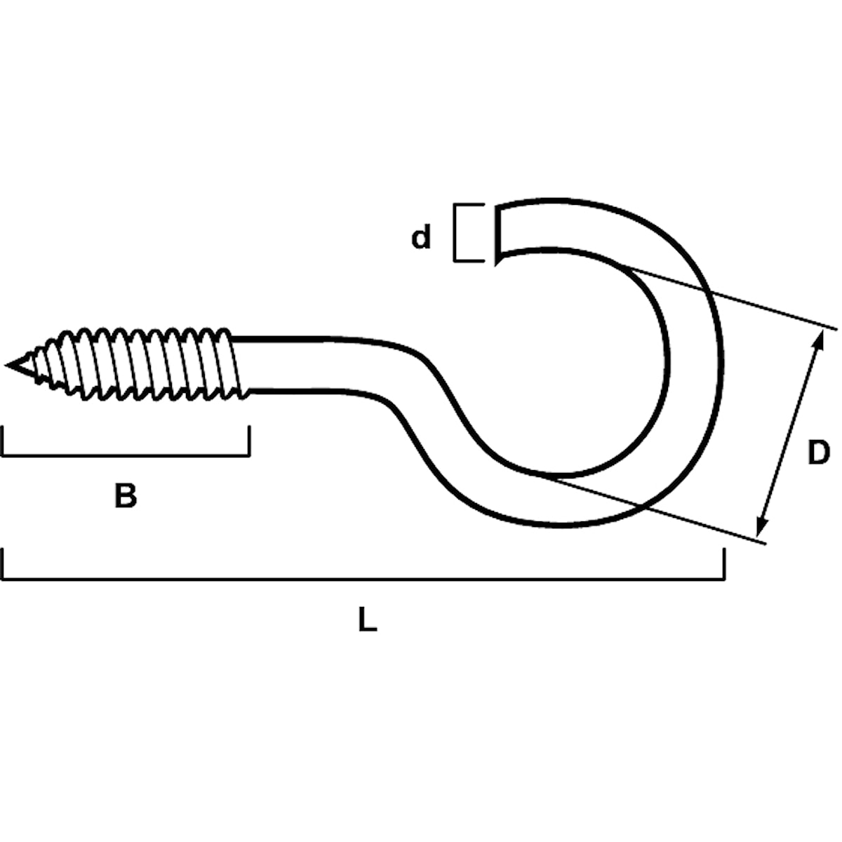 Skruvkrok 11 4-pack 3,4x14mm