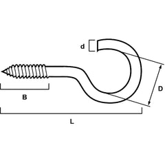 Skruvkrok 11 4-pack 3,4x14mm